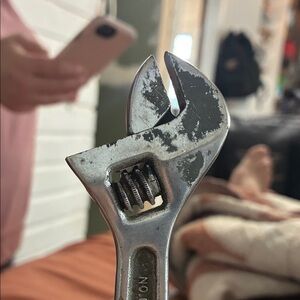 Adjustable Wrench in Silver Finish - Heavy Duty